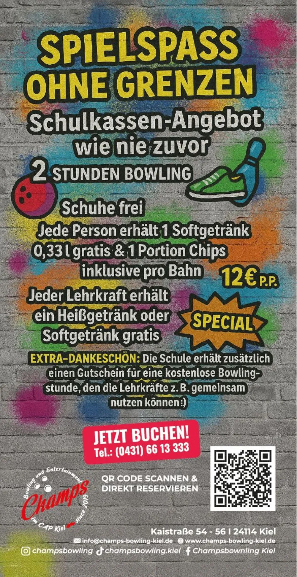 Champs Bowling Kiel GmbH bietet
