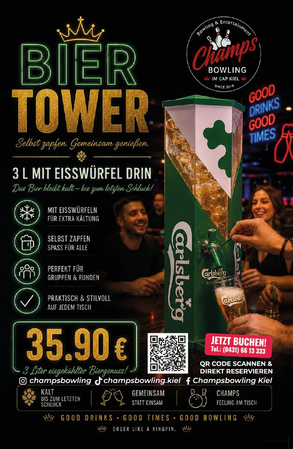 Champs Bowling Kiel GmbH Getränkekarte