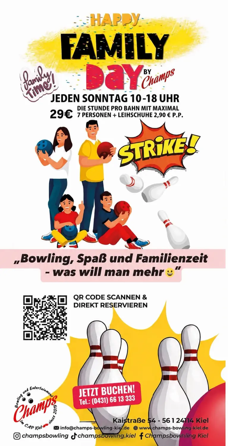 Champs Bowling Kiel GmbH bietet