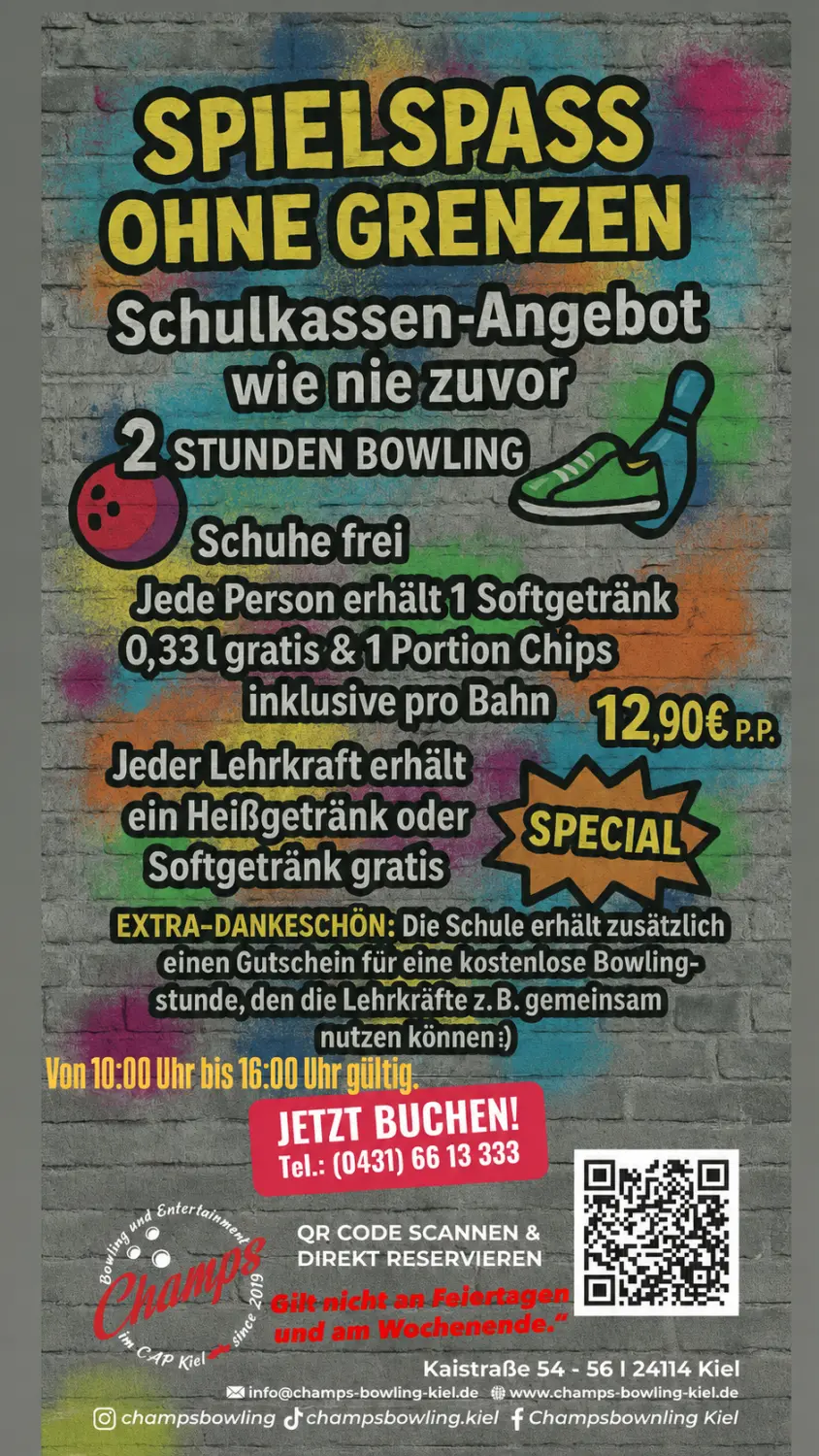 Champs Bowling Kiel GmbH bietet