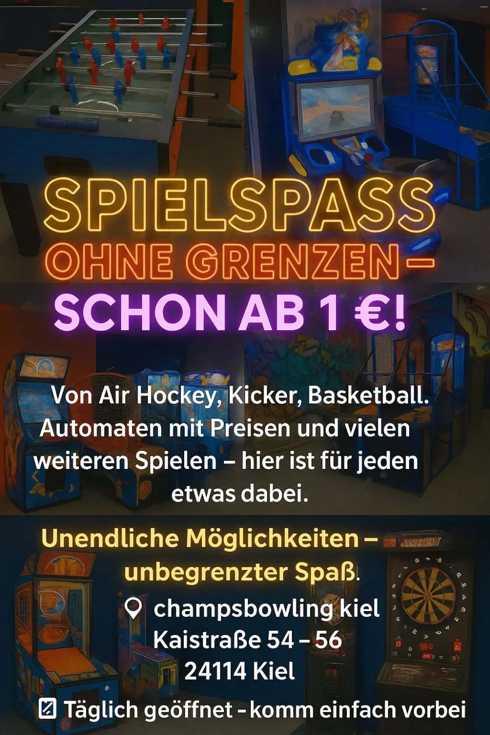Champs Bowling Kiel GmbH bietet