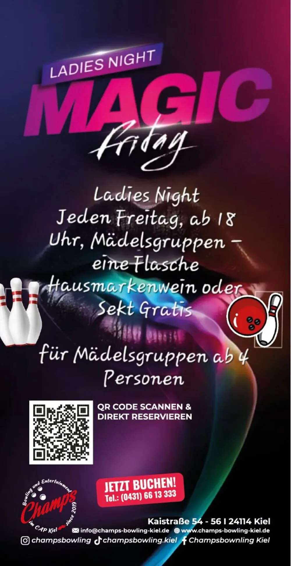 Champs Bowling Kiel GmbH bietet